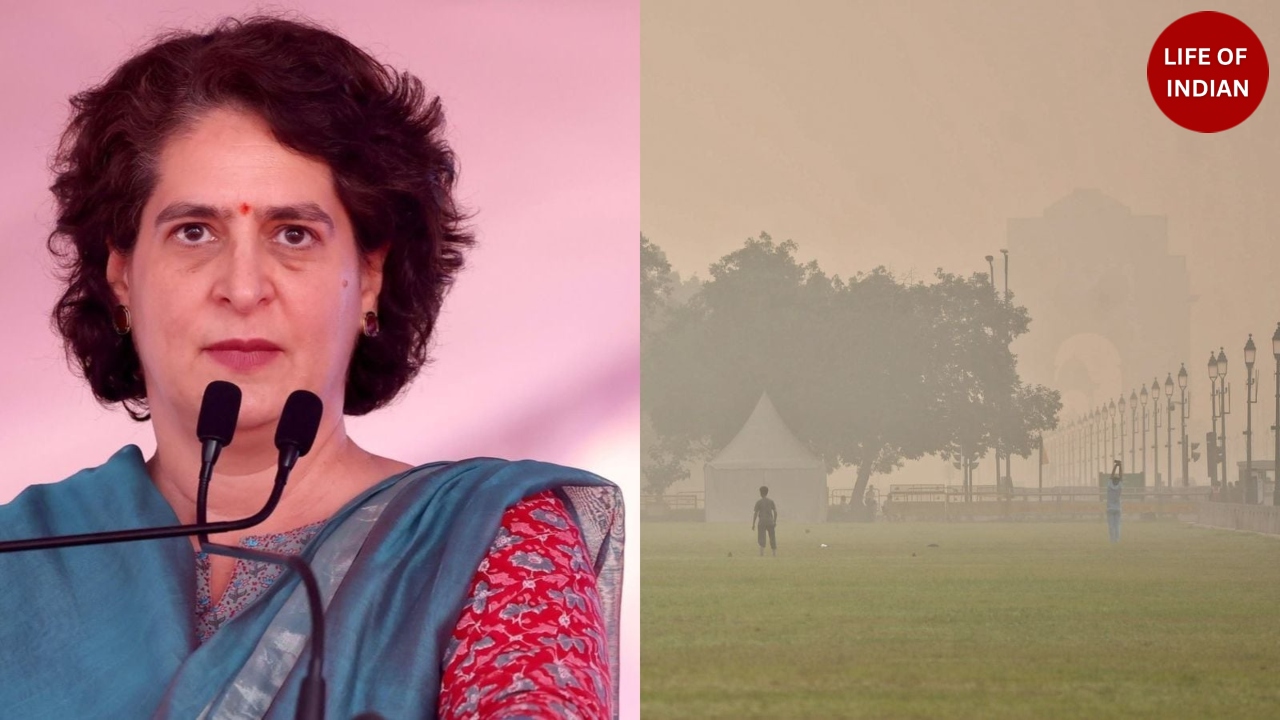 Priyanka Gandhi Urges PM Modi & CM Rekha Gupta to Unite Against Delhi’s Pollution Crisis