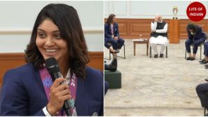 Harleen Deol asks PM Modi her skincare question, PM’s reply makes everyone laugh