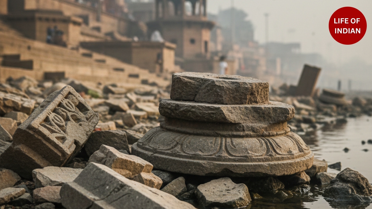 Manikarnika Ghat Viral Video Truth_ What Was Demolished During Kashi Redevelopment