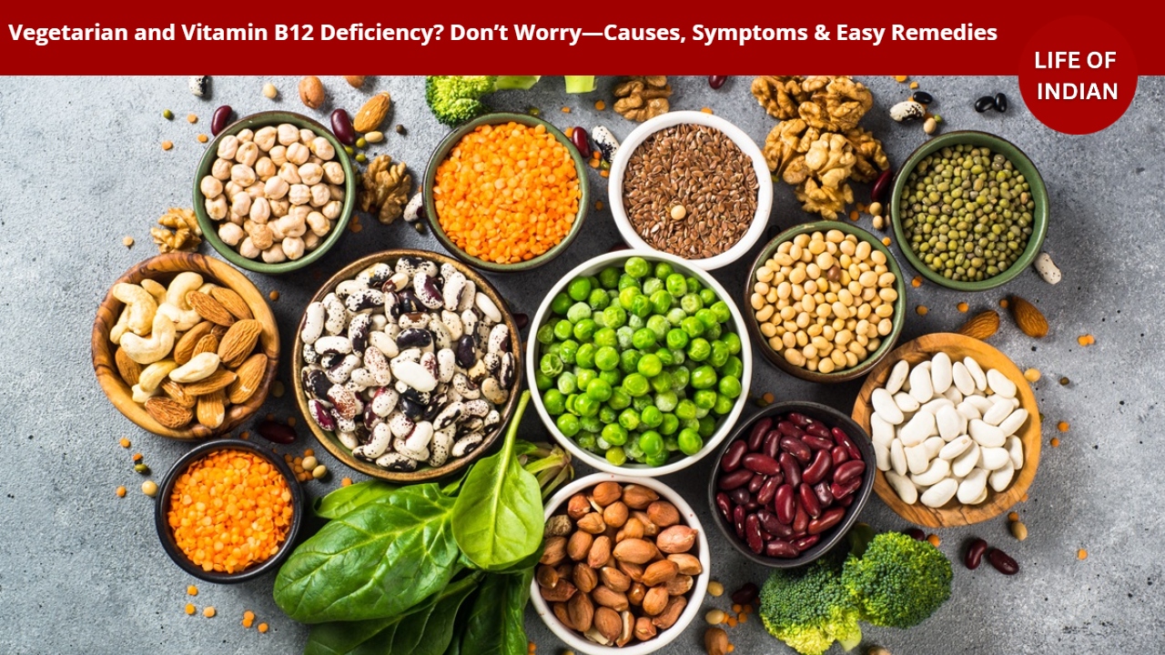 Vegetarian and Vitamin B12 Deficiency_ Don’t Worry—Causes, Symptoms & Easy Remedies